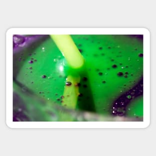 Purple and Green Oil and Water Bubbles Sticker